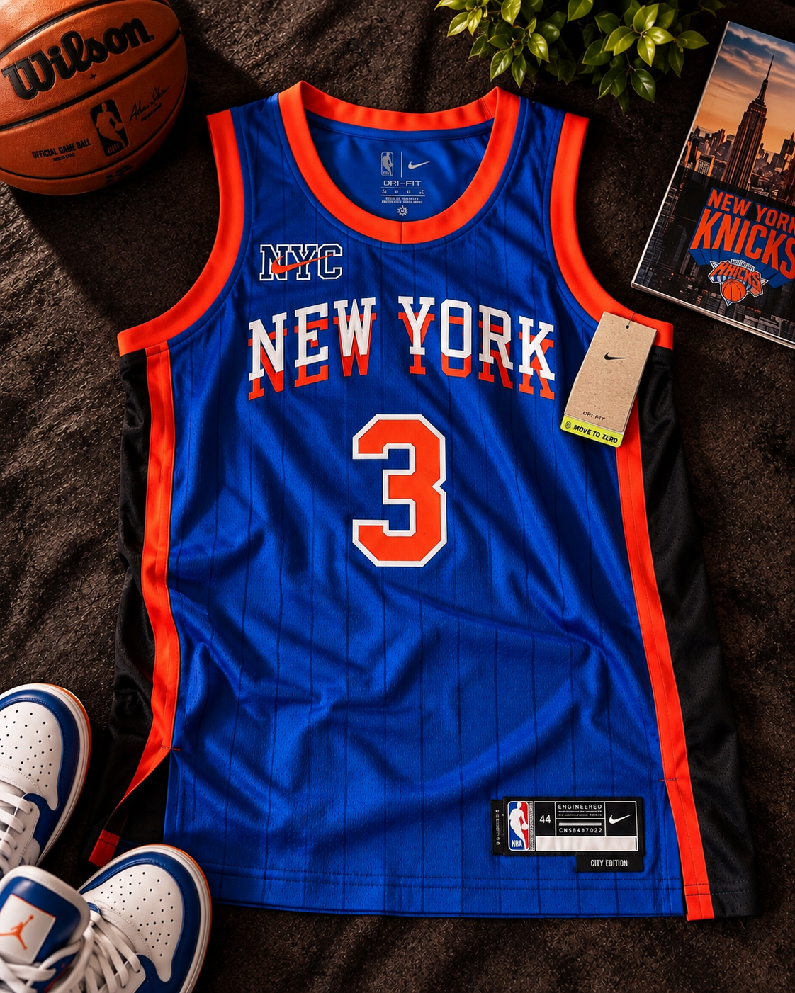 Maillot Nike NBA Josh Hart New York Knicks #3 City Edition – M