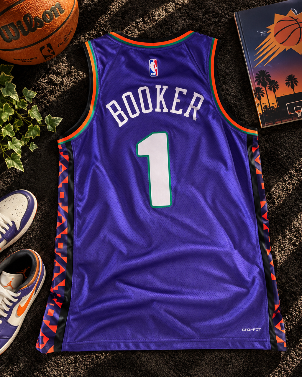 Maillot Nike NBA Devin Booker Phoenix Suns #1 The Valley City Edition – M