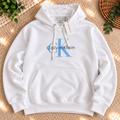 Calvin Klein Jeans Hoodie Homme Blanc CK – Taille M – Neuf avec Étiquette