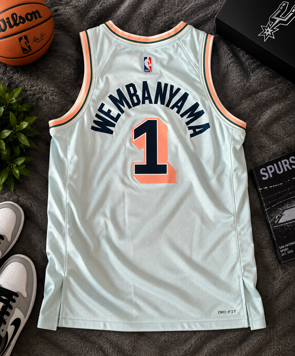 Maillot Nike NBA Victor Wembanyama San Antonio Spurs #1 City Edition – M