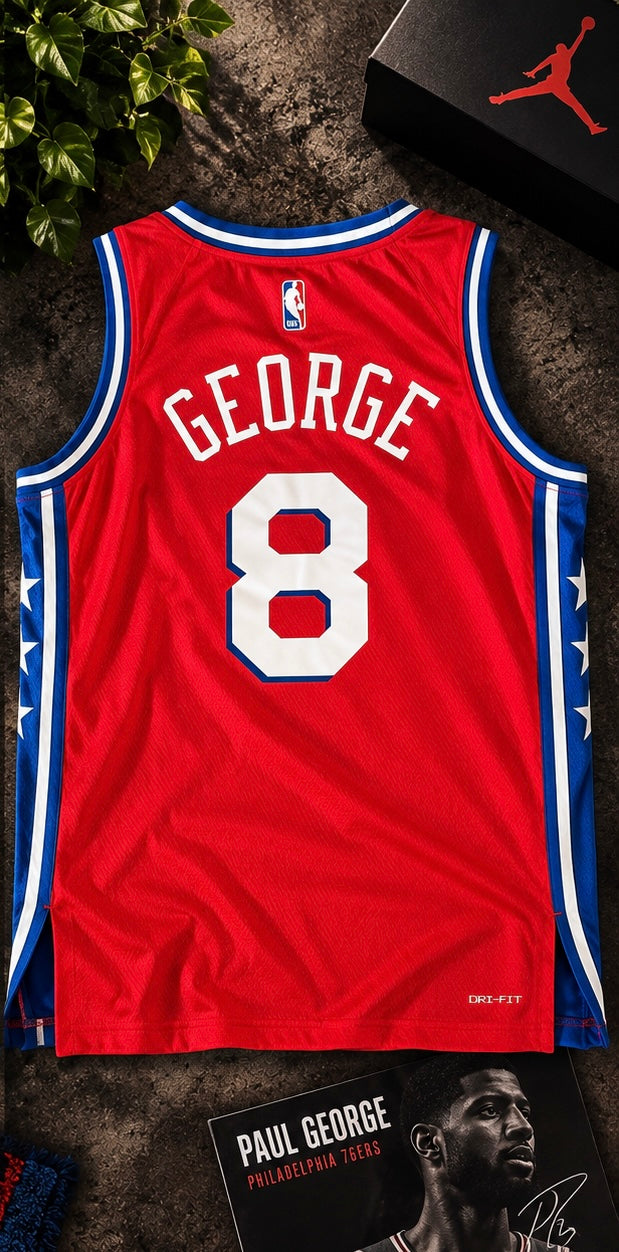 Maillot Jordan NBA Paul George Philadelphia 76ers #8 Statement Edition – L