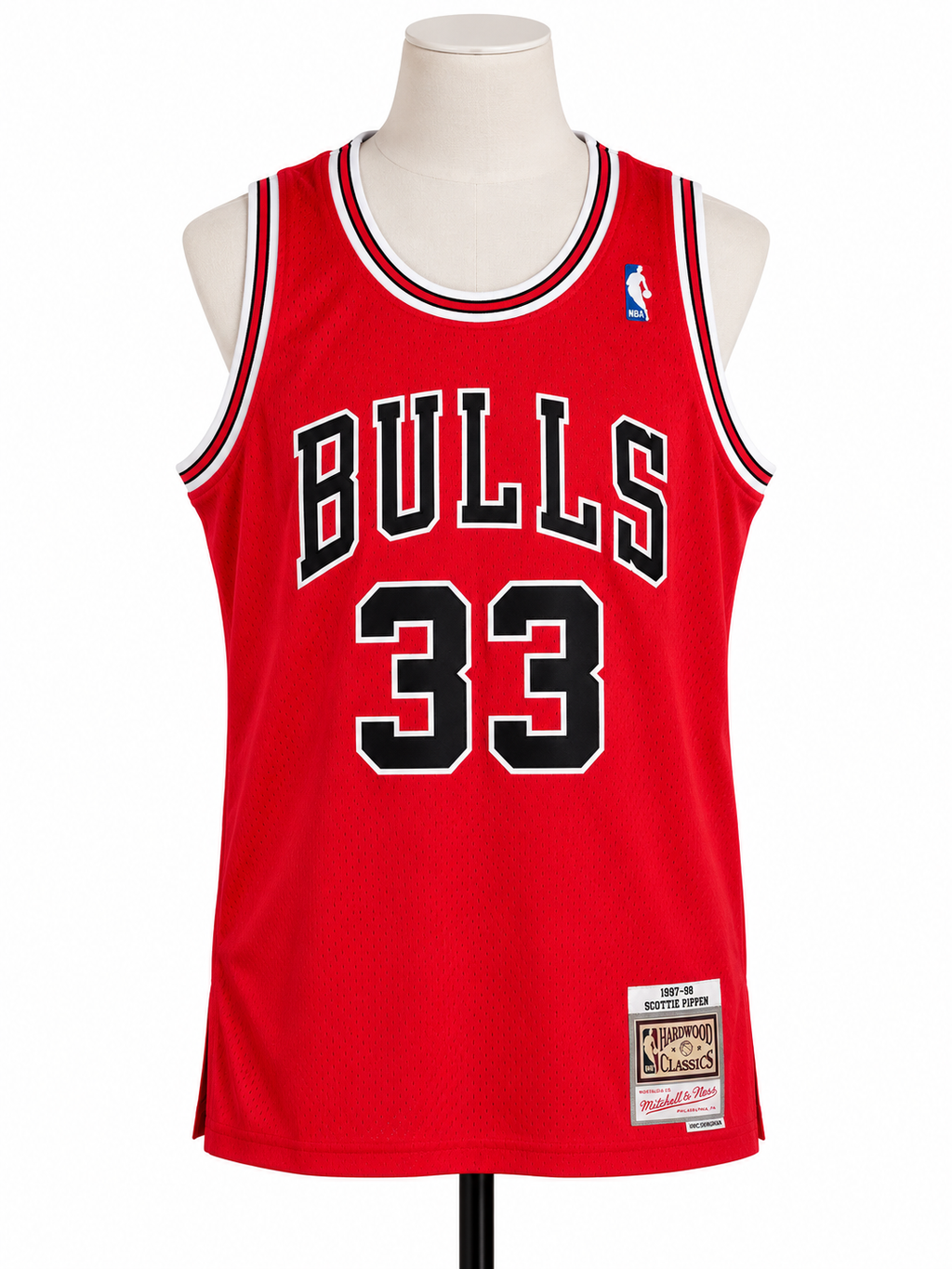 Maillot Mitchell & Ness NBA Scottie Pippen Chicago Bulls #33 1997-98 Hardwood Classics – L