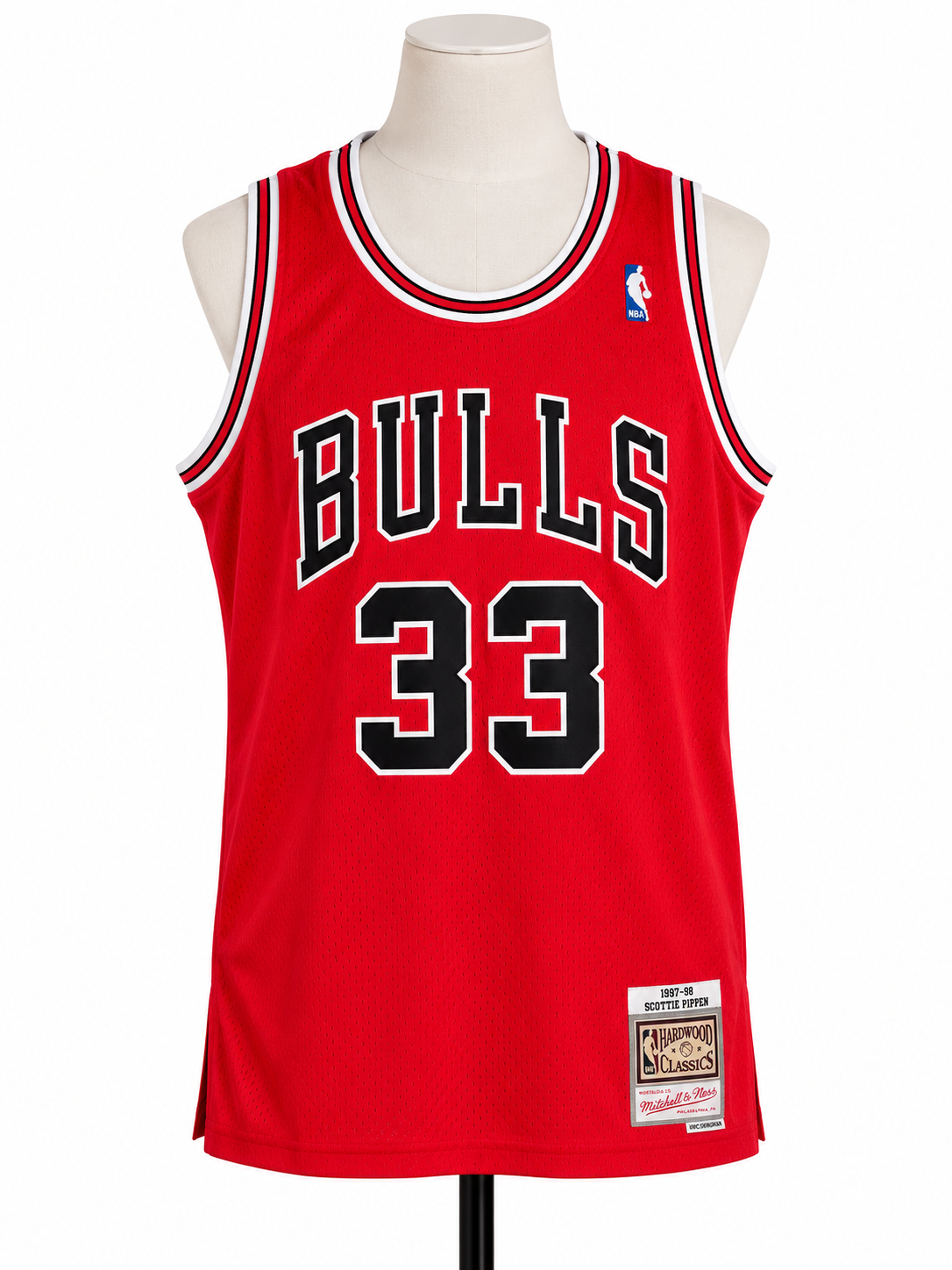 Maillot Mitchell & Ness NBA Scottie Pippen Chicago Bulls #33 1997-98 Hardwood Classics – L