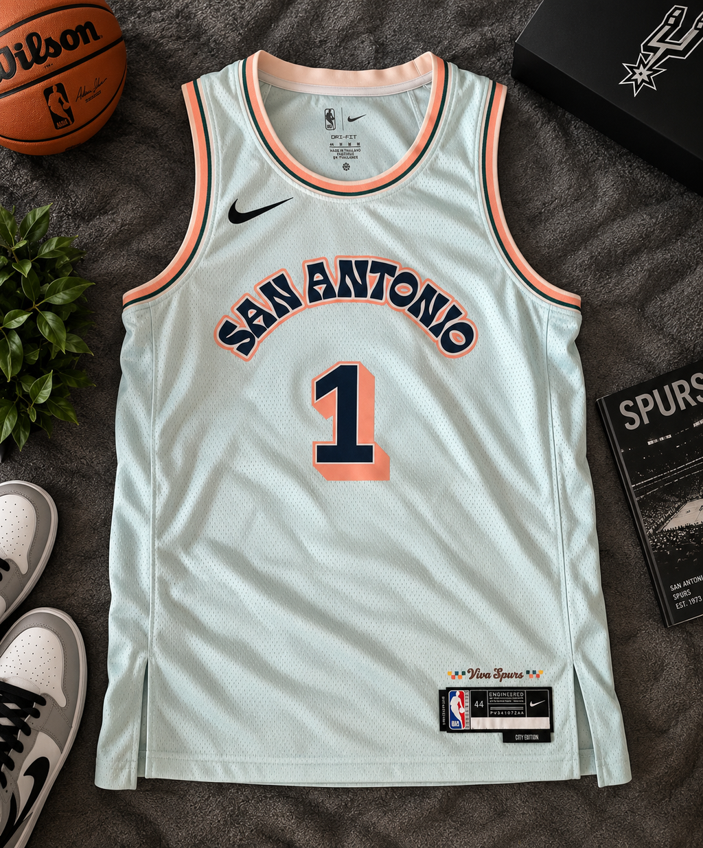 Maillot Nike NBA Victor Wembanyama San Antonio Spurs #1 City Edition – M