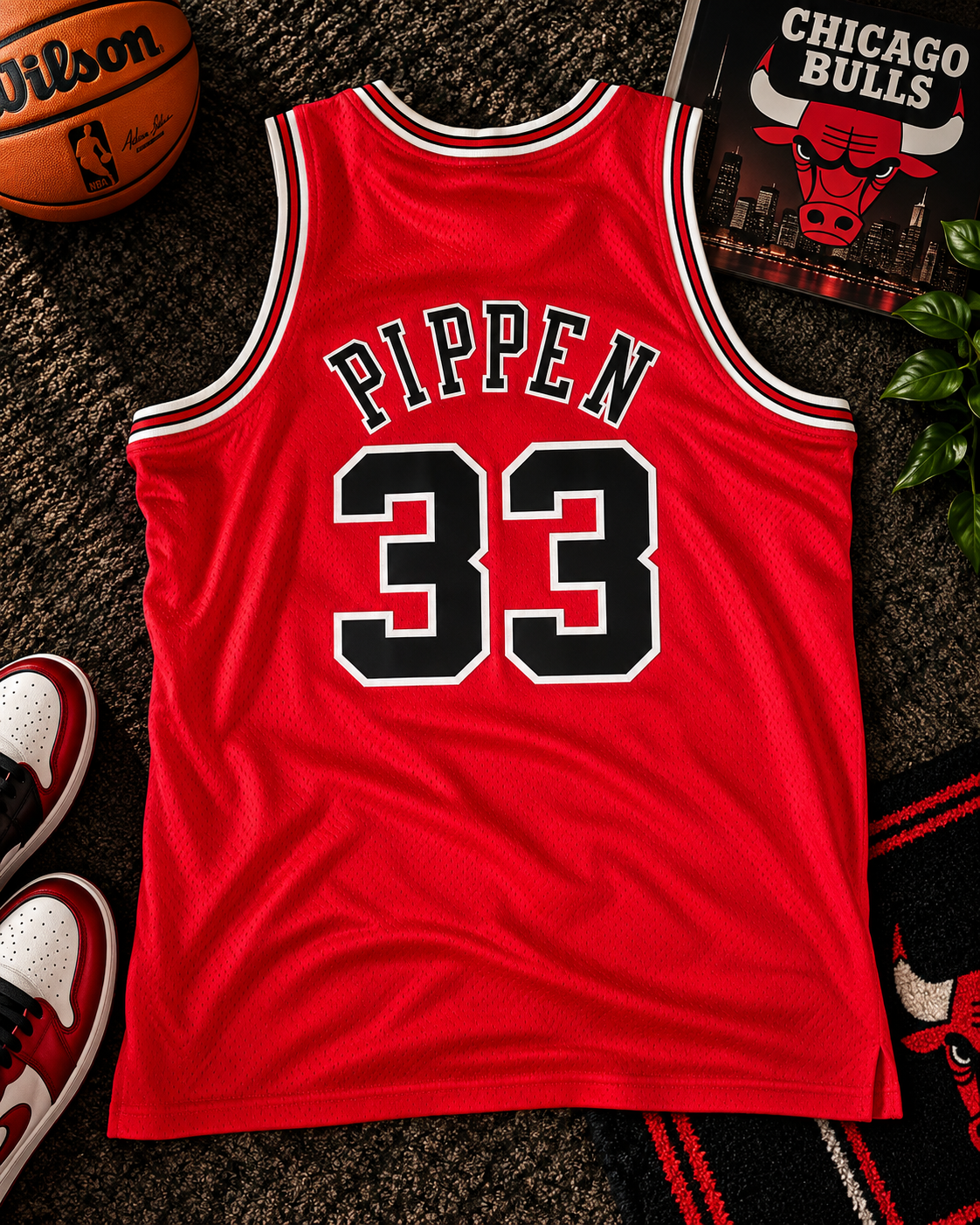 Maillot Mitchell & Ness NBA Scottie Pippen Chicago Bulls #33 1997-98 Hardwood Classics – L